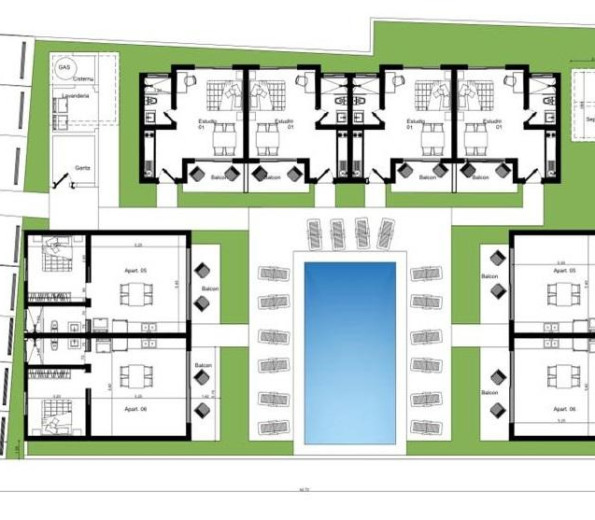 Apartment with 8 apart. project
